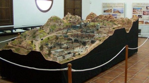 La maqueta existente en la Casa de los Volcanes de Rodalquilar