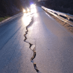 Danos en la carreteras MA 3102 en Comenar