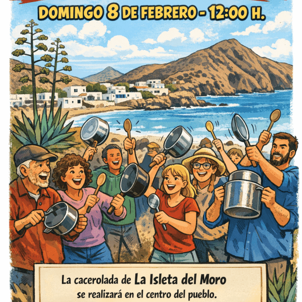 El cartel con la convocatoria de La Isleta. Cada pueblo tiene el suyo propio