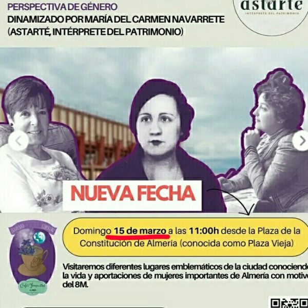 El itinerario cultural “Almería Violeta” vuelve el 15 de marzo con un recorrido por la historia de las mujeres de la ciudad 29cfae27 56c9 4f6f b771 c746c7b68c6d